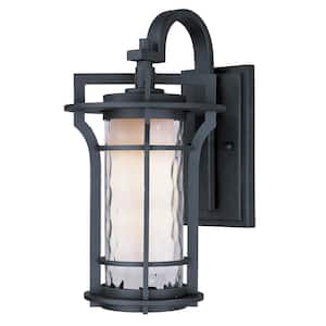 Oakville 12 in. W 1-Light Black Oxide Outdoor Wall Lantern Sconce