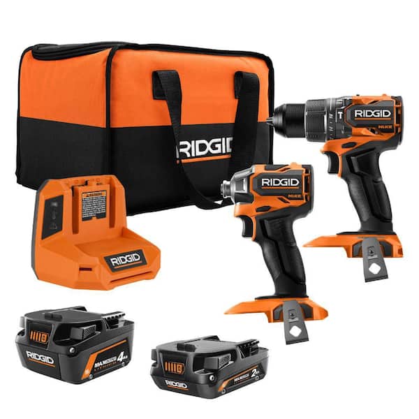 18V NUKE SubCompact Brushless 2-Tool Combo Kit w/ 4Ah MAX Battery. 2Ah MAX Battery & Charger w/ 18V 4Ah MAX Battery