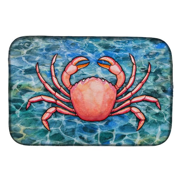 Caroline's Treasures 14 in. x 21 in. Multi-Color Crab Dish Drying