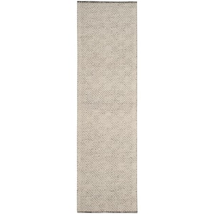 Natura Ivory/Light Gray 2 ft. x 10 ft. Geometric Runner Rug