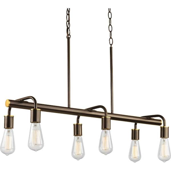 Progress Lighting Swing 6-Light Antique Bronze Chandelier