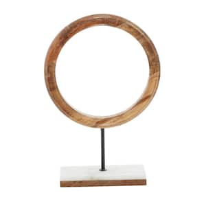 Brown Wood Contemporary Abstract Sculpture
