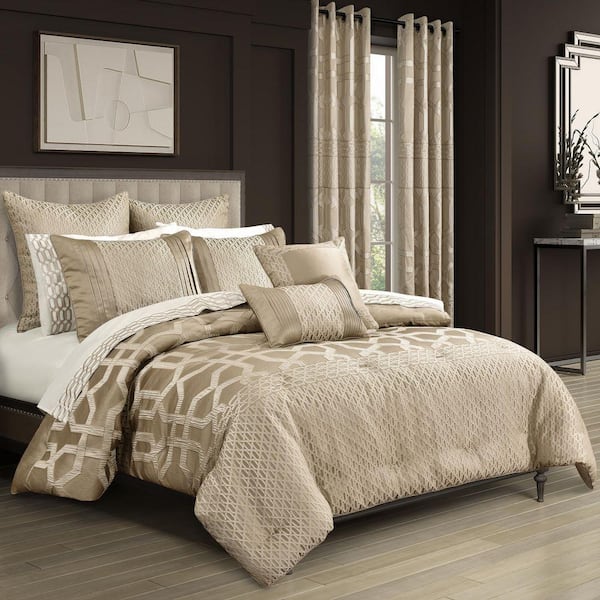 QUEEN STREET NEW YORK Olympus Sand Polyester Full/Queen 3Pc