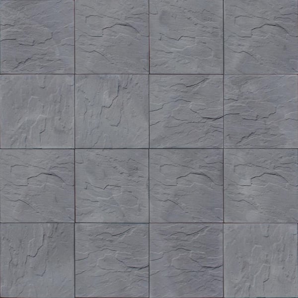Pavestone 12 in. x 12 in. x 1.75 in. Pewter Wetcast Concrete Step Stone