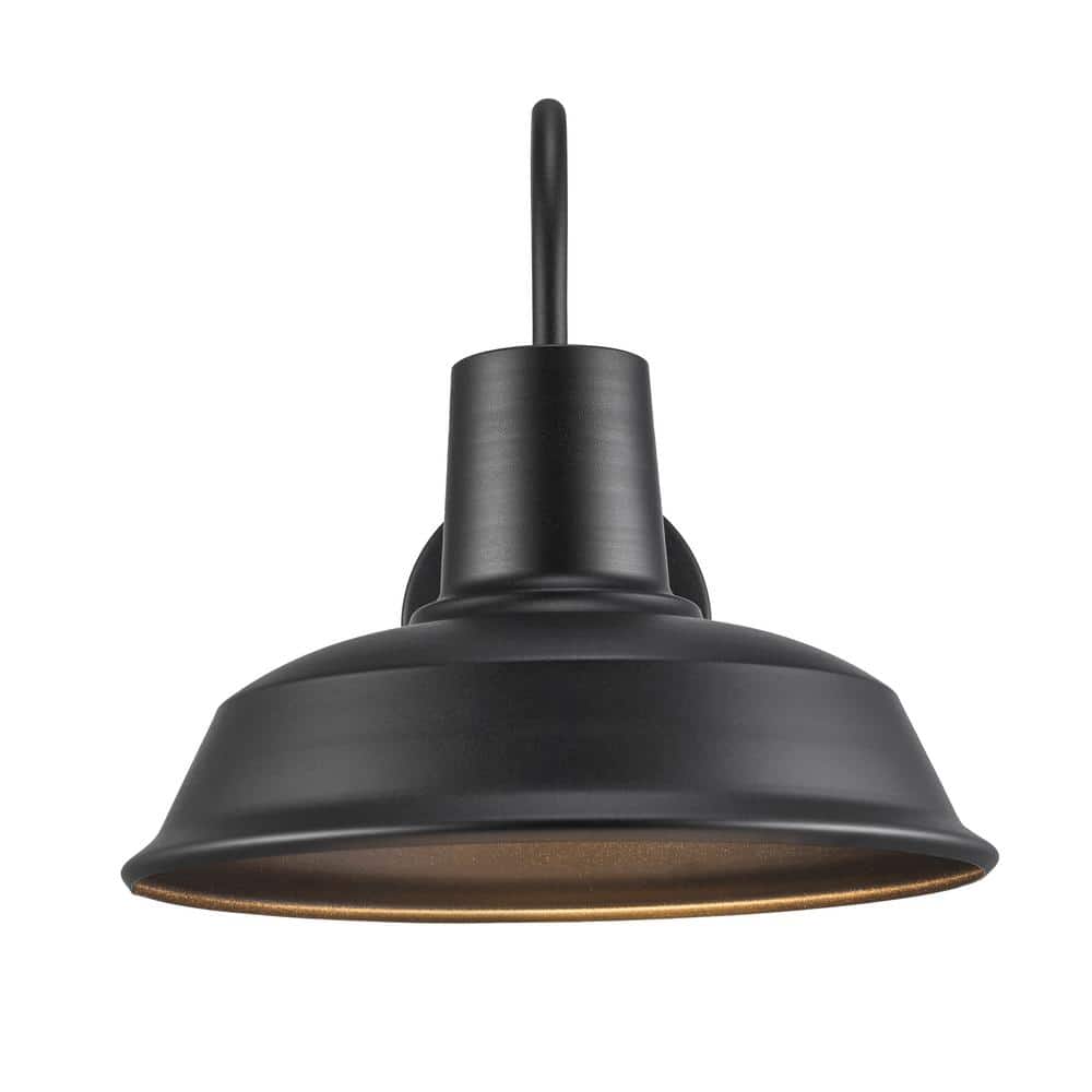 Tacoma 12.5" Black Metal Industrial Farmhouse Wall Sconce