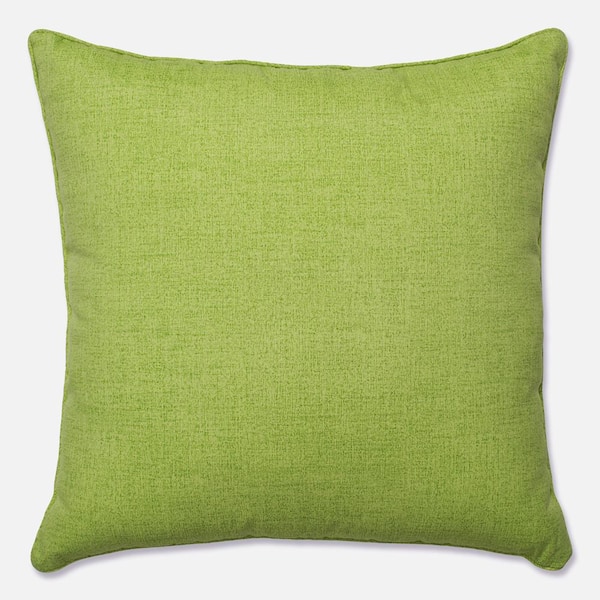 Pillow Perfect Solid Green Square Outdoor Square Throw Pillow