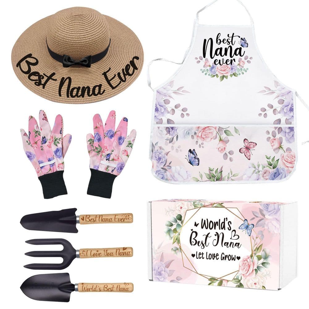 6-Piece Garden Tool Set With Gloves Apron Hat Best Gift for Nana Grandma Plant Lovers Christmas Birthday price history on PriceWatchPro