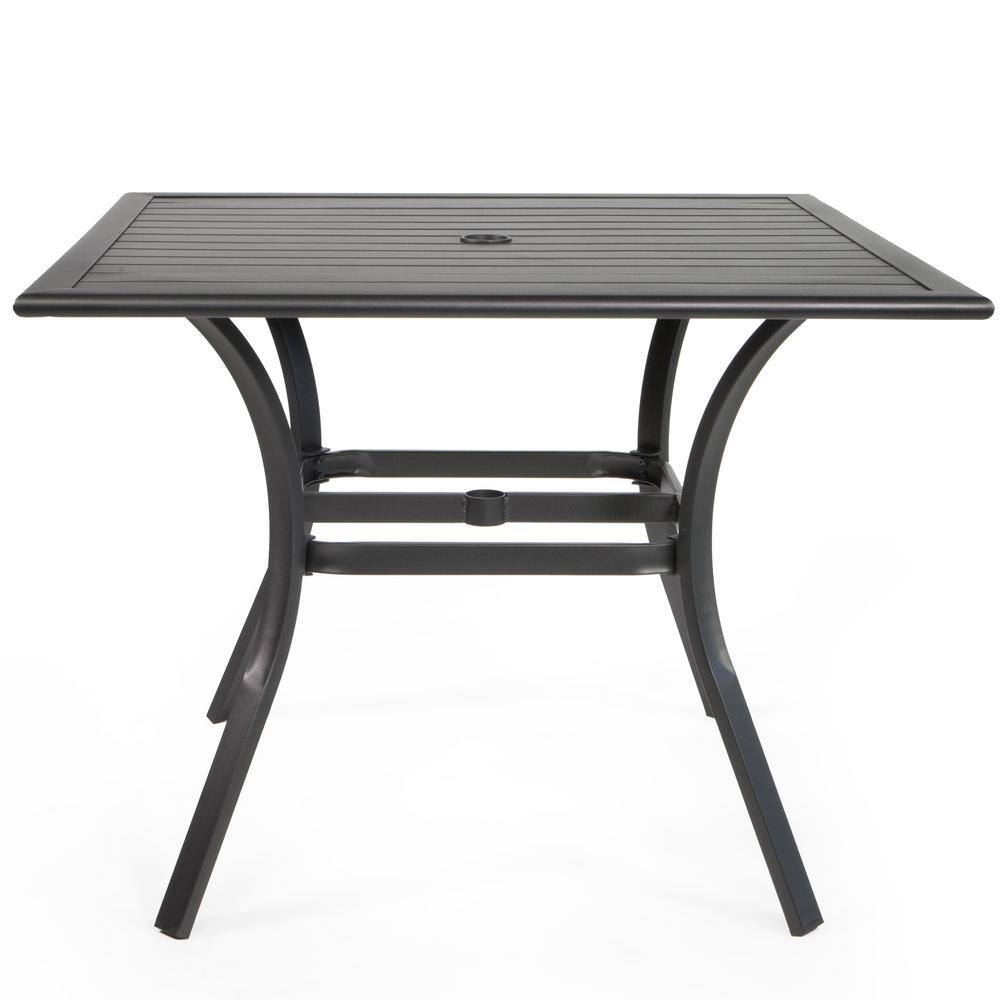 Vienna Gray 5-Piece Outdoor Patio Dining Set with Mesh Chairs