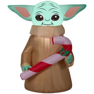 42.13 in. x 24.02 in. x 37.4 in. Christmas InflatableAirblown-The Child with Candy Cane-SM-Star Wars