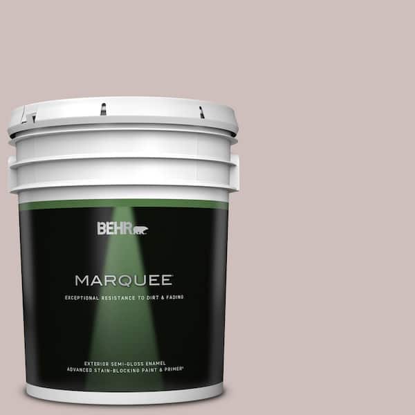 BEHR MARQUEE 5 gal. #750A-3 Vintage Taupe Semi-Gloss Enamel Exterior Paint & Primer
