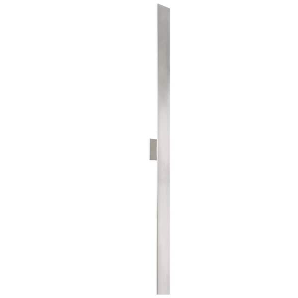 Vesta 72 in., 1-Light 92-Watt Brushed Nickel Integrated LED Wall Sconce