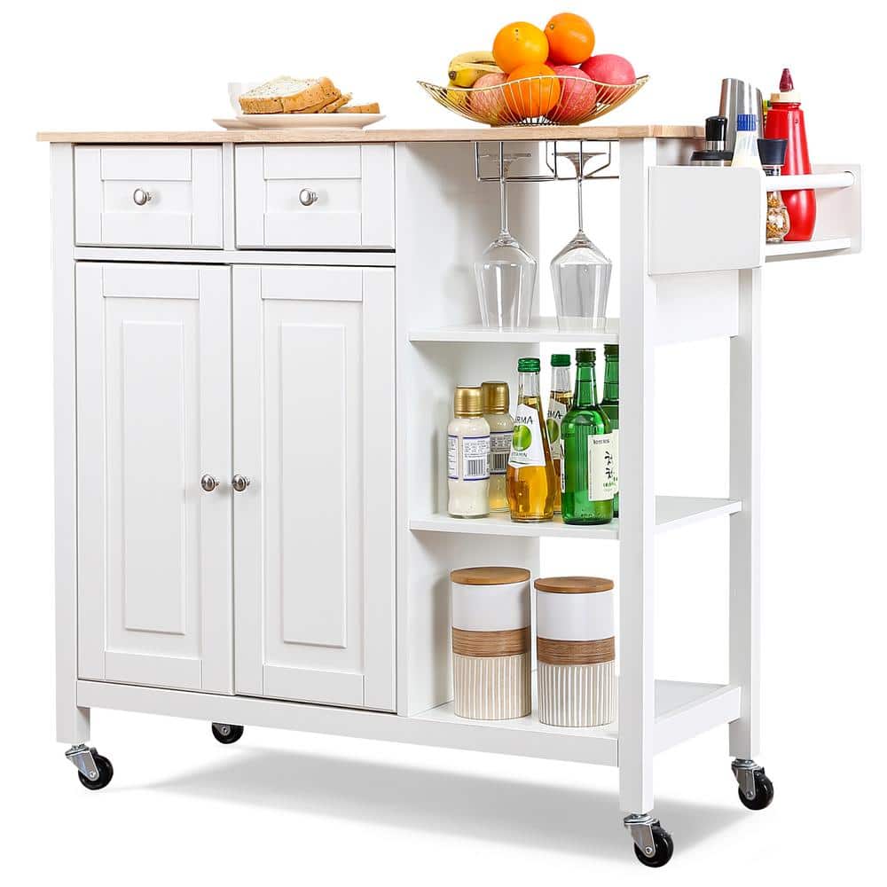35.5 in. W x 15.9 in. D x 35 in. H Bathroom White Linen Cabinet