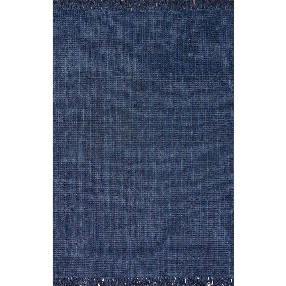 nuLOOM Natura Chunky Loop Jute Navy Blue 8 ft. x 10 ft. Area Rug  NCCL01D-8010 - The Home Depot