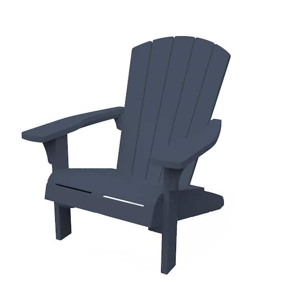 Keter Troy Midnight Blue Plastic, Colored Plastic Adirondack Chairs Home Depot