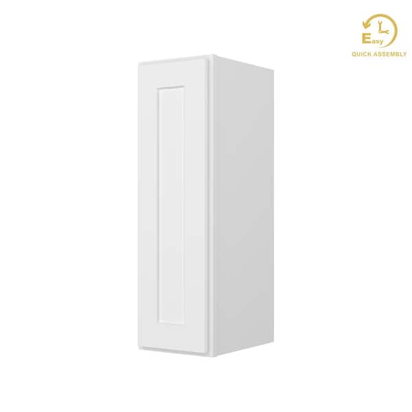 HOMLUX Easy-DIY 09 in. W x 12 in. D x 30 in. H Plywood Ready to Assemble Wall Kitchen Cabinet in Royal White