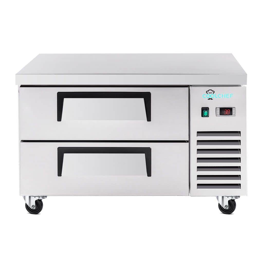 36 in. 6.5 cu. ft. Commercial Chef Base Refrigerator, Stainless Steel Worktop Drawer Refrigerator for Restaurant