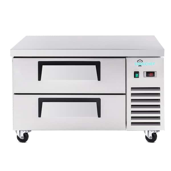36 in. 6.5 cu. ft. Commercial Chef Base Refrigerator, Stainless Steel Worktop Drawer Refrigerator for Restaurant