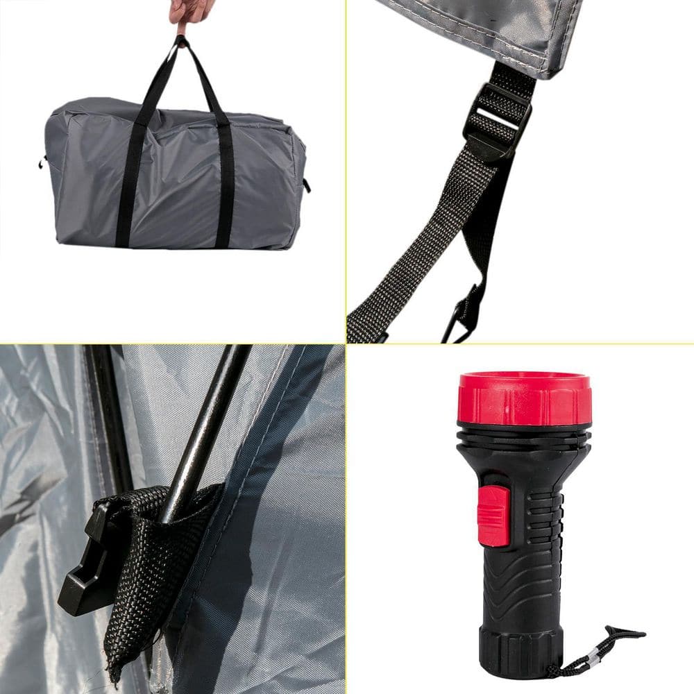 Gray and Yellow 2 Person Camping Tent with Carry Bag