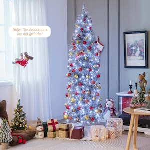 7 ft. Pre-Lit Artificial Christmas Tree with Cool-White LED Lights