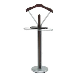 Walnut Metal Clothes Rack 19 in. W x 43 in. H