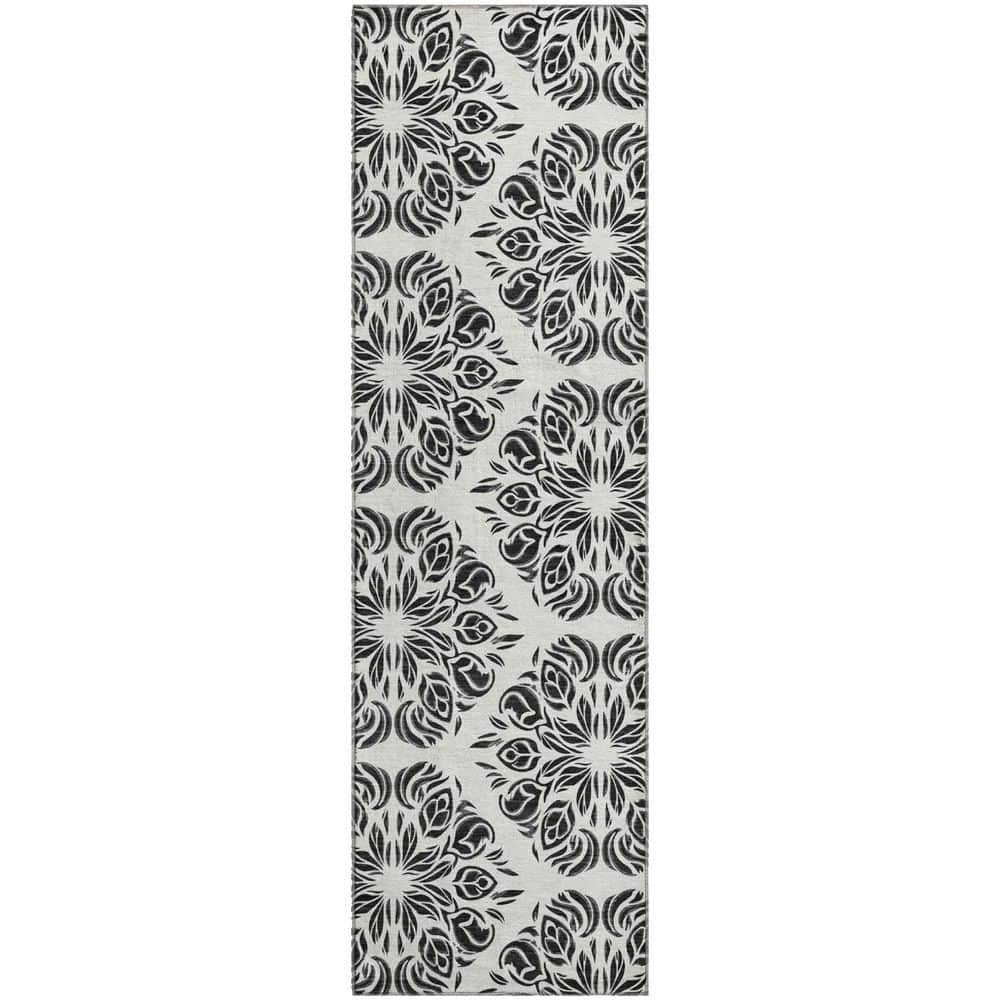 Mayfield Premium Machine Washable Abstract AMF2456 Ivory 2 ft. x 7 ft. Runner Rug price history on PriceWatchPro