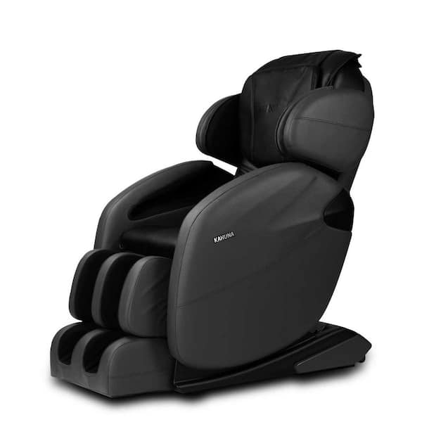 Black PU Leather Massage Lumbar Recliner Chair with Footrest and Bluetooth  Speakers HD-GT208M-BLACK - The Home Depot