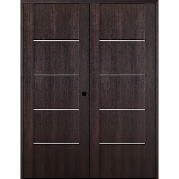 Belldinni Vona 01 4H 48 in. x 80 in. Left Hand Active Veralinga Oak Wood Composite Double Prehung Interior Door