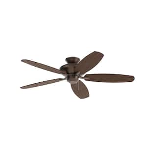 Renew Patio 52 in. Indoor/Outdoor Satin Natural Bronze Dual Mount Ceiling Fan with Pull Chain for Covered Patios