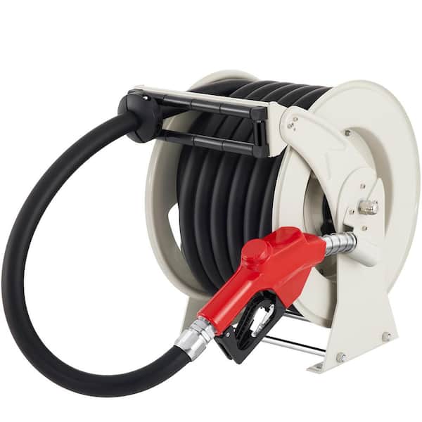 Fuel Hose Reel 1 in. x 50 ft. L Retractable Diesel Hose Reel Heavy-duty  Steel Construction for Aircraft, Ship