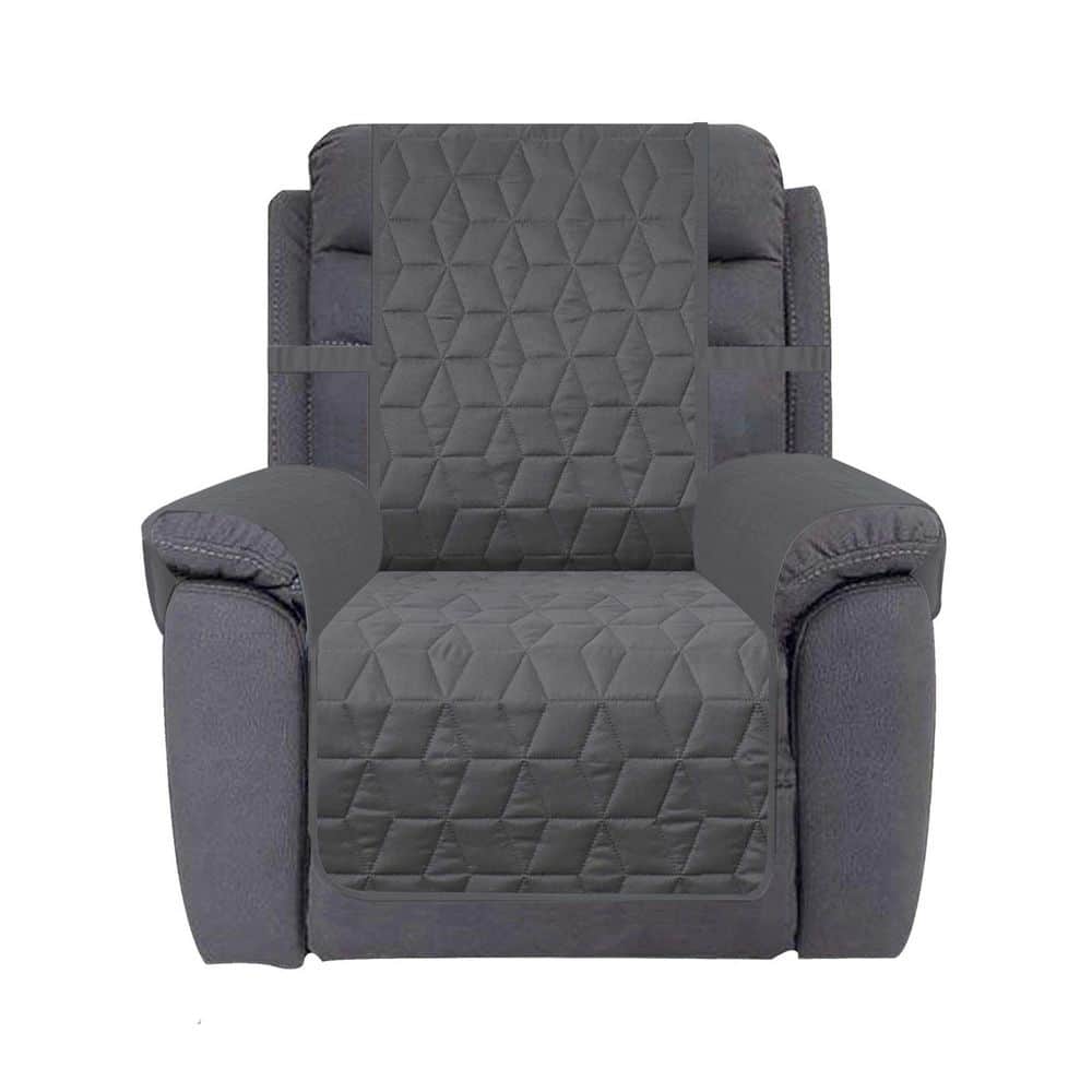 Waterproof Nonslip 23 in. Recliner Cover Furniture Protector for Pets Kids with Storage Pocket, Dark Grey price history on PriceWatchPro