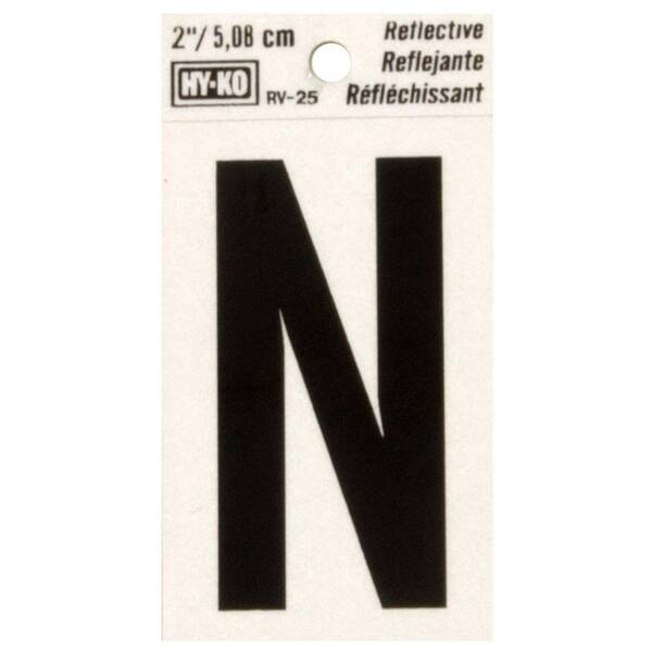 HY-KO 2 in. Vinyl Reflective Letter N