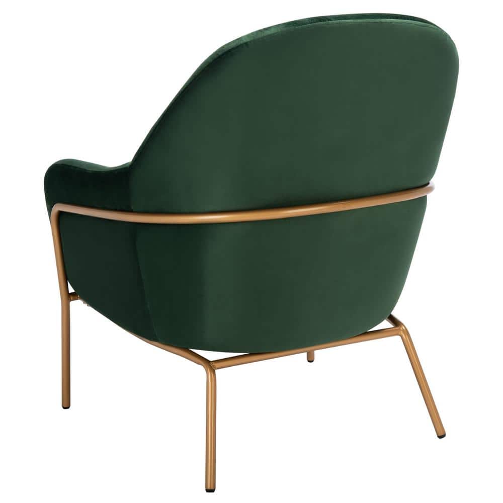Gray Velvet and Metal Accent Chair, 36"