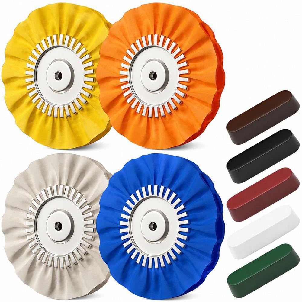 8 in. Cloth Airway Buffing Wheels Kit with 5/8 in. Arbor Hole for Metal Polishing for Angle Grinder (9-Pack) price history on PriceWatchPro