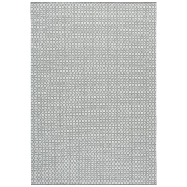 Terrace Gray/Ivory 9 ft. x 12 ft. Geometric Diamond Indoor/Outdoor Area Rug
