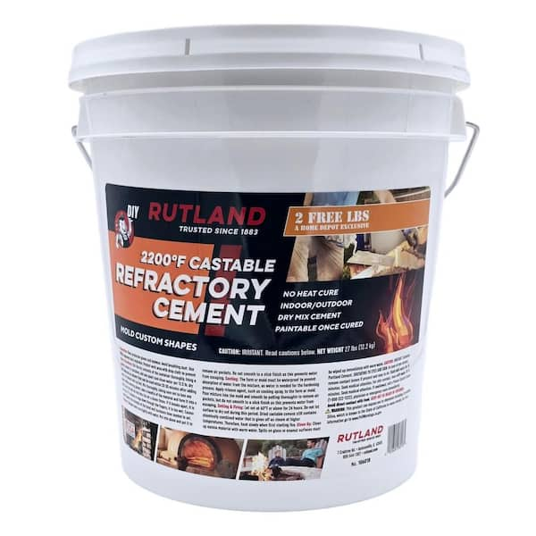 27 lbs. Castable Refractory Cement Tub for High Temperature Projects