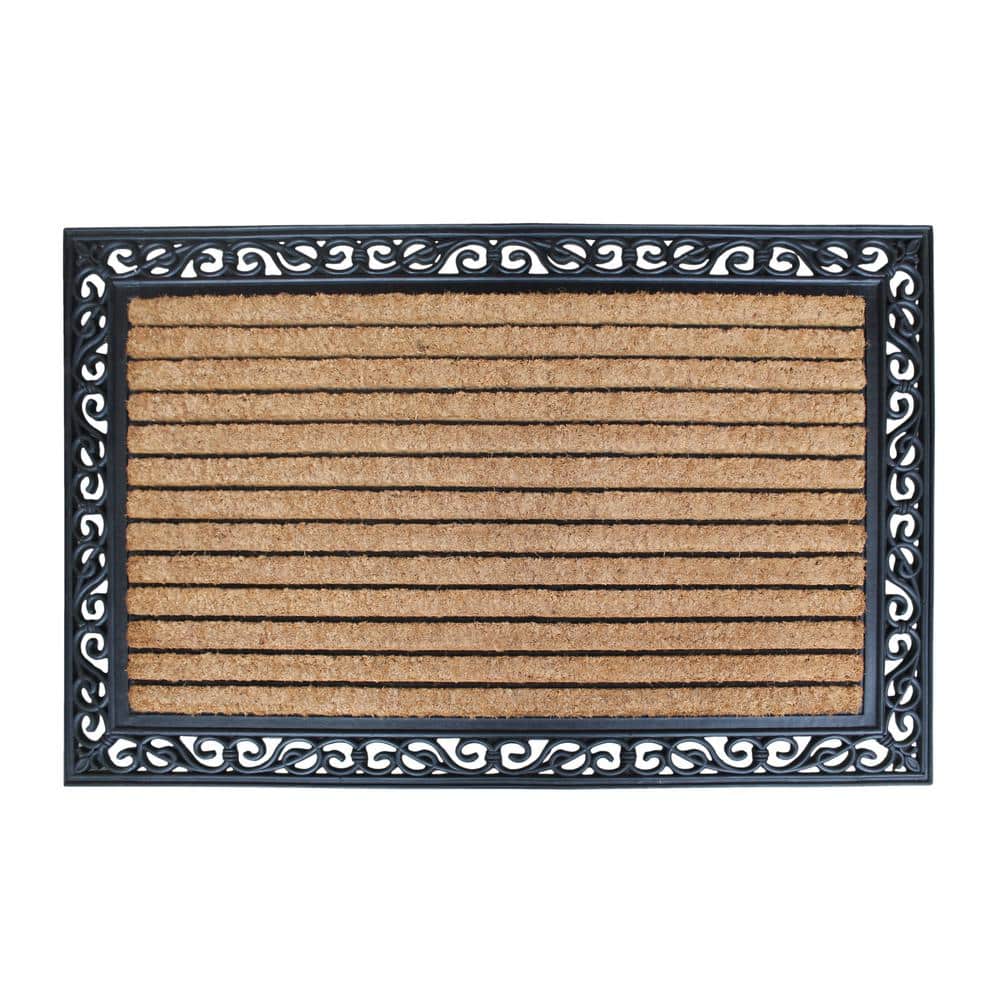 A1HC First Impression Molded 30 in. x 48 in. Rubber and Coir Double Door No