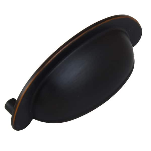 GlideRite 2-1/2 in. Center-to-Center Oil Rubbed Bronze Small Cup Cabinet Bin Pulls (10-Pack)