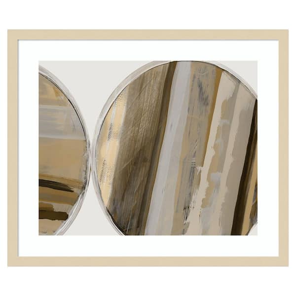 Amanti Art Rhythmic Circles III Neutral Version by Cartissi 1 Piece Framed Giclee Abstract Art Print 21 in. x 25 in.