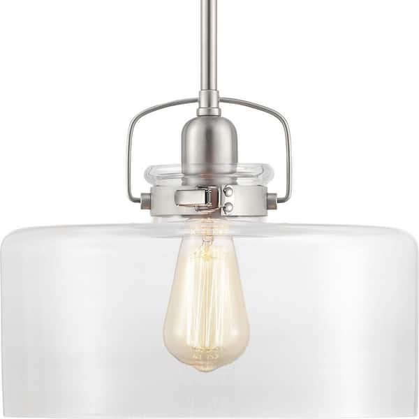 Progress Lighting Calhoun Collection 1-Light Brushed Nickel Pendant