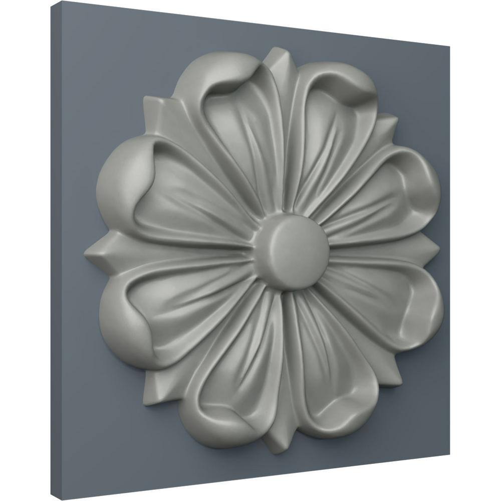 Primed White Round Decorative Rosette 6.5" Diameter