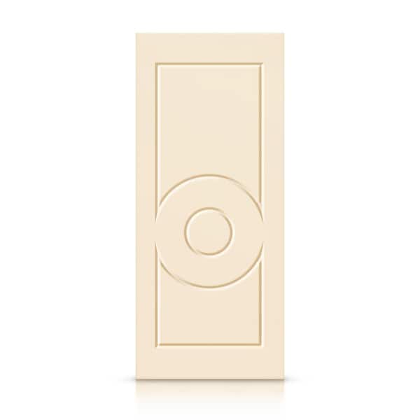 CALHOME 24 in. x 80 in. Hollow Core Beige Painted Composite MDF Interior Door Slab