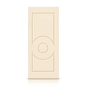 30 in. x 80 in. Hollow Core Beige Stained Composite MDF Interior Door Slab