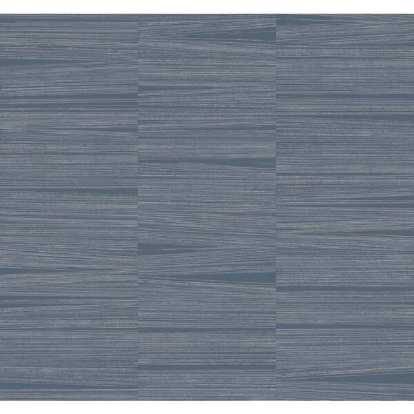 York Wallcoverings Indigo Line Stripe Metallic Non-Pasted Non-Woven Paper Wallpaper