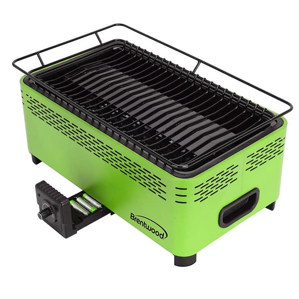 Brentwood Appliances Non-Stick Portable Outdoor Electric Barbecue Grill in Green