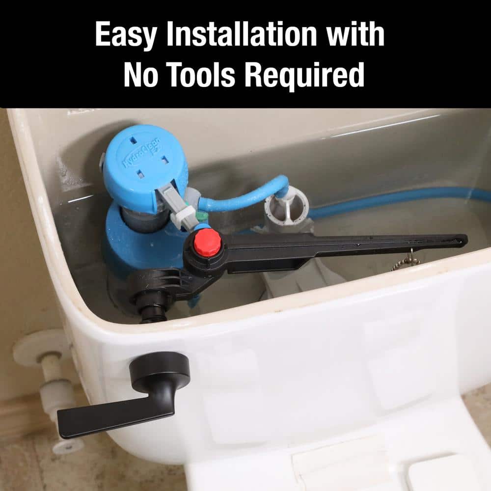 Universal Matte Black Toilet Tank Lever with Adjustable Arm
