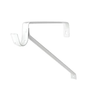 White Adjustable Shelf Bracket and Rod Support
