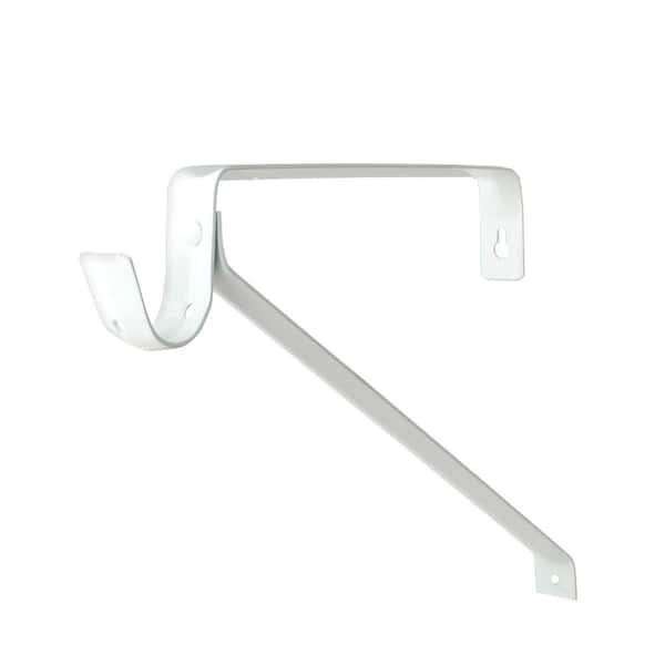 Everbilt White Adjustable Shelf Bracket and Rod Support