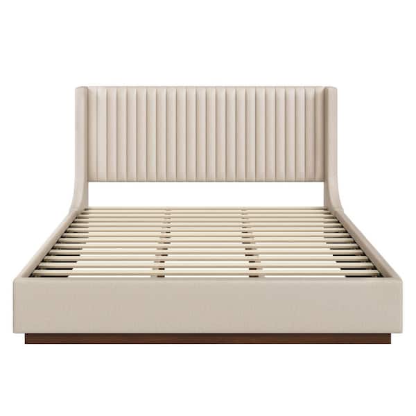 OrangeOne Buzio Dark Beige Solid Wood Frame King Size