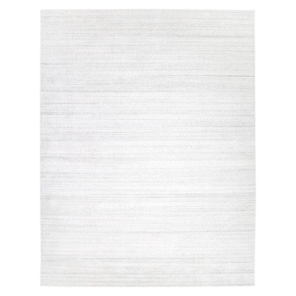 Solid Ivory Rugs Solo Rugs Harbor Solid Solid Ivory 5 ft. x 8 ft. Hand Loomed Area Rug ...