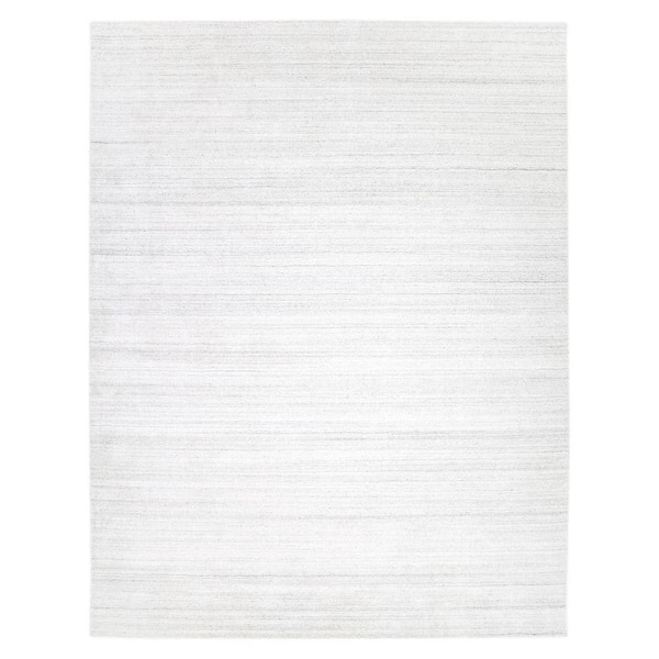 Harbor Solid Solid Ivory 5 ft. x 8 ft. Hand Loomed Area Rug